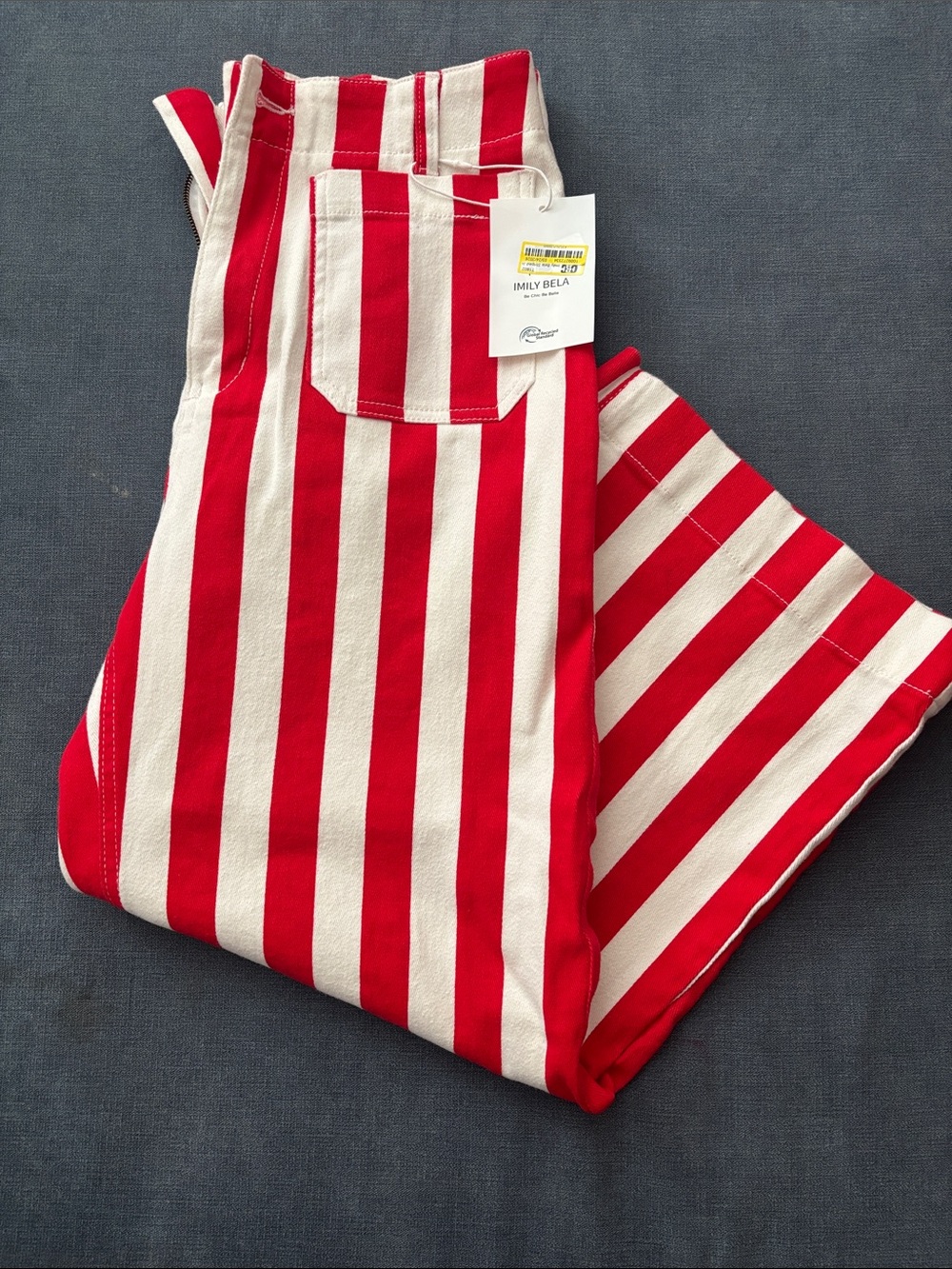 Red & White Striped pants